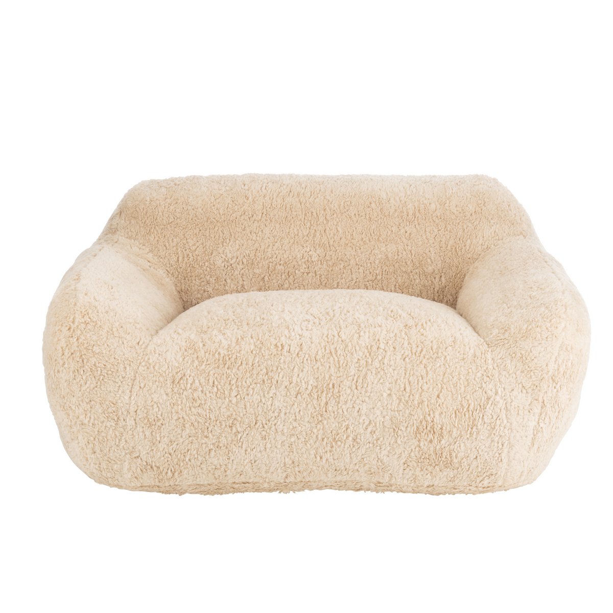 Détail du tissu polyester crème du canapé Shearl J-Line
