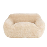 Détail du tissu polyester crème du canapé Shearl J-Line