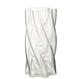 Vase J-Line Swirly en verre transparent, grand modèle de 25 cm