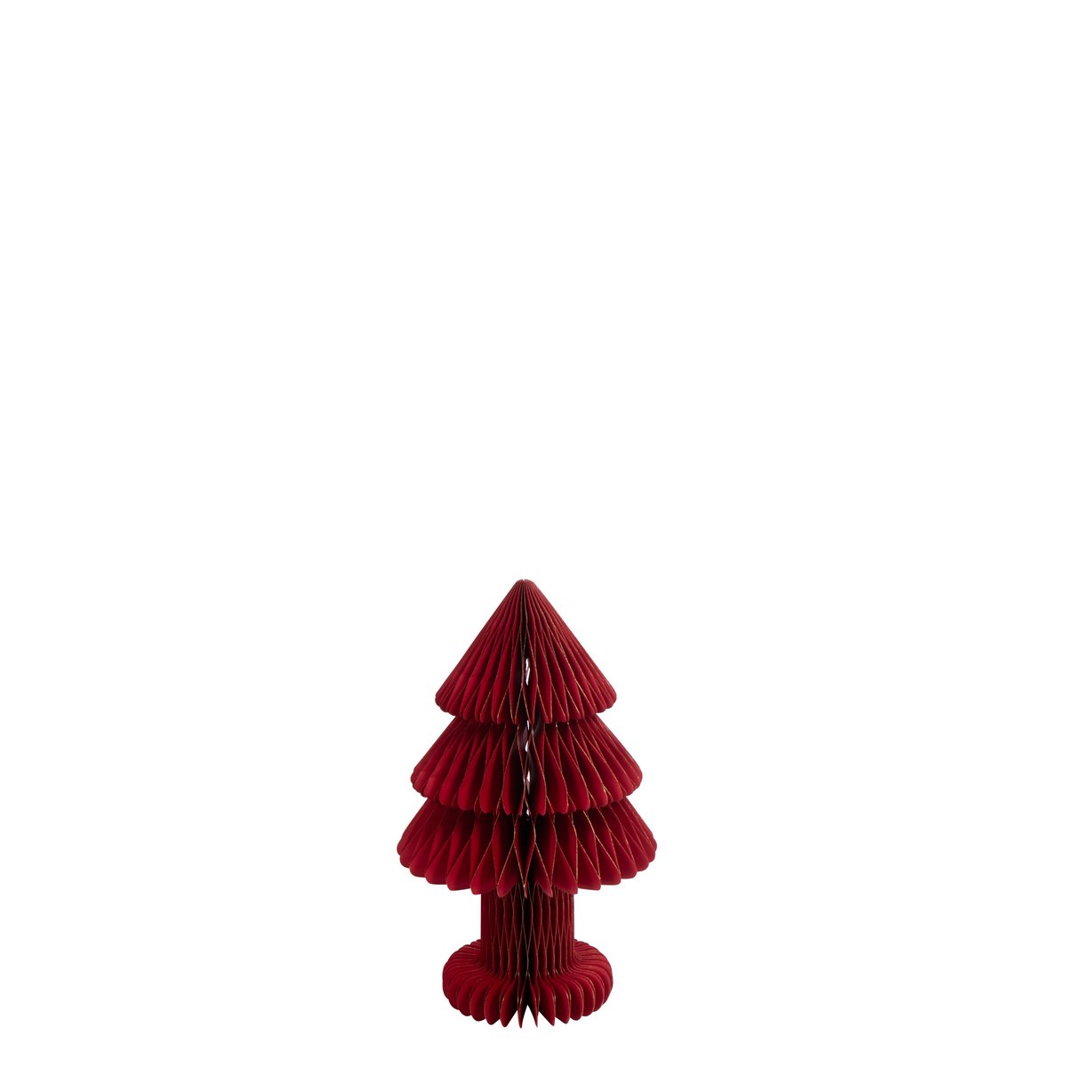 Sapin de Noël Pliable J-Line en papier rouge, élégant et festif