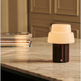 Lampe de table rechargeable Laurent marron foncé