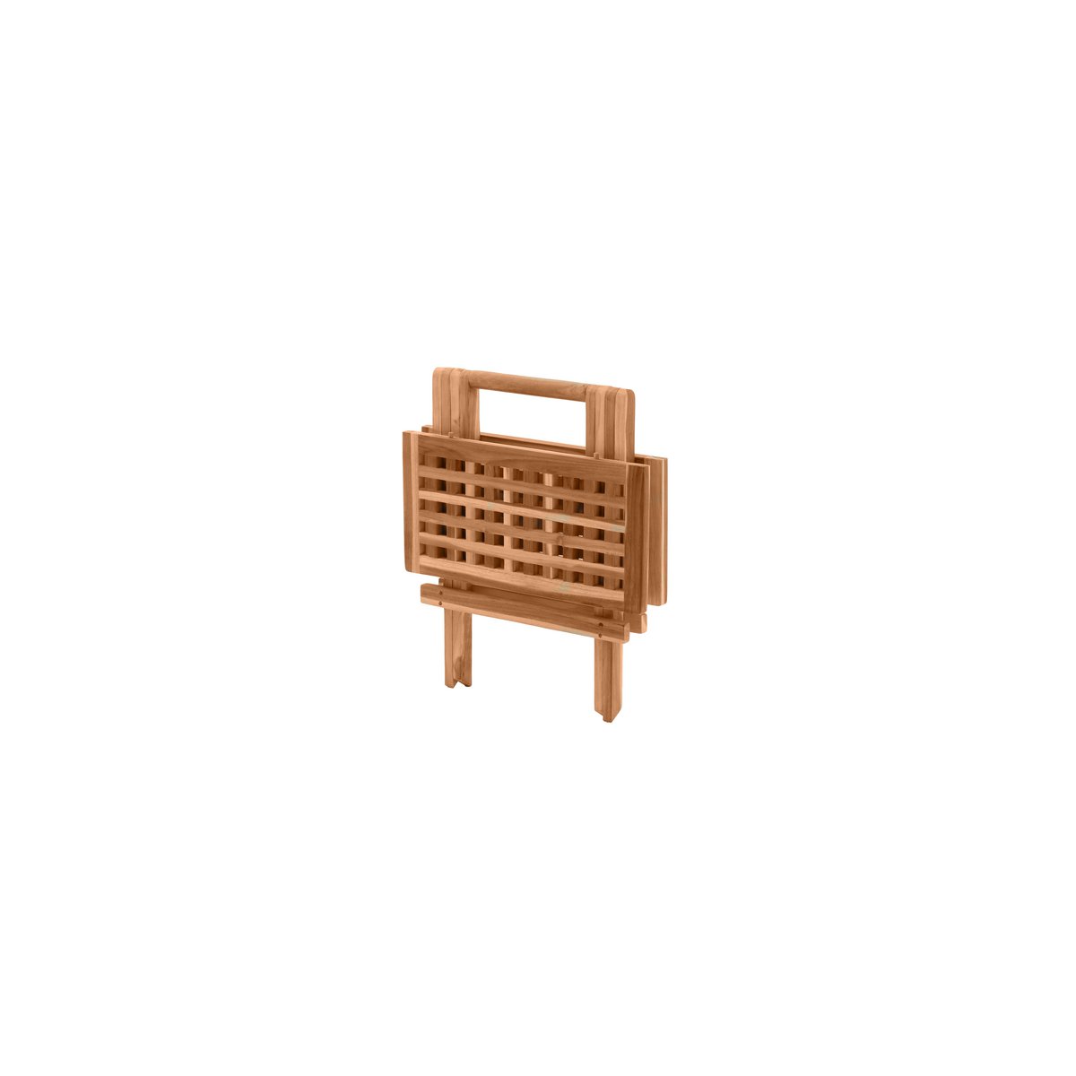 Table d'appoint en teck avec décoration de jardin