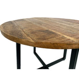 Table basse ronde 60 cm table de salon table d'appoint Cannes structure métal noir blanc argent antique
