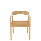 Chaise J-Line Square Open Sungkai en bois naturel, vue de face