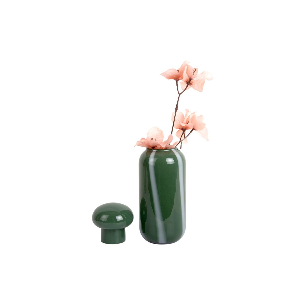 Vase Dulce Raya montrant les détails des rayures blanches