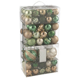Boule de Noël J-Line en plastique vert écru, design élégant et festif