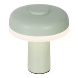 Table sans fil "PilU", 16,5 cm de haut, au-dessus de Ø de 15 cm, métal dans la menthe, plastique blanc, LED intégrée, 280 lumens, dimmable par capteur tactile, blanc chaud blanc