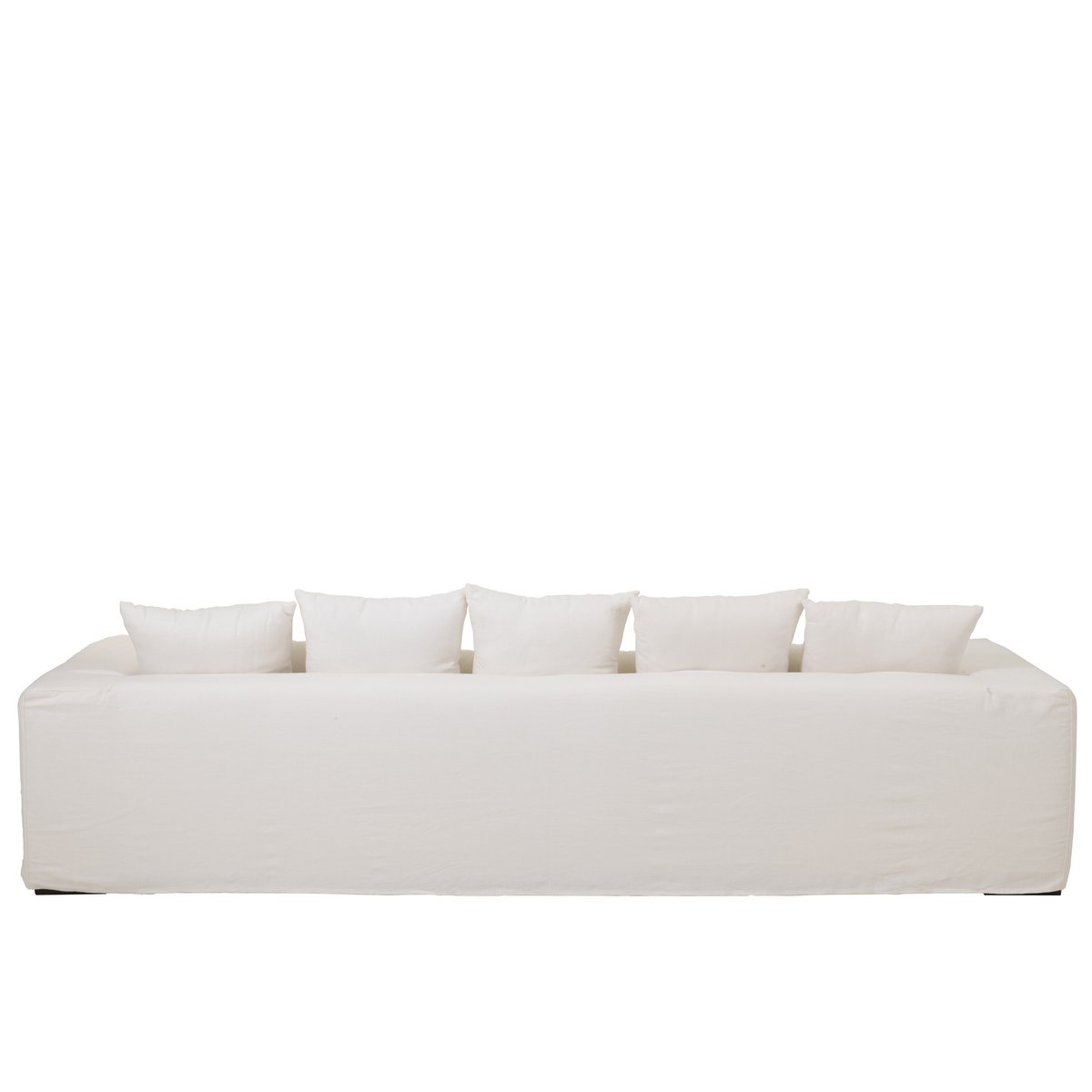 Housse Monaco Linen XL installée sur une grande assise.