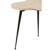 Tables d'appoint J-Line en marbre, ambiance moderne dans un salon.