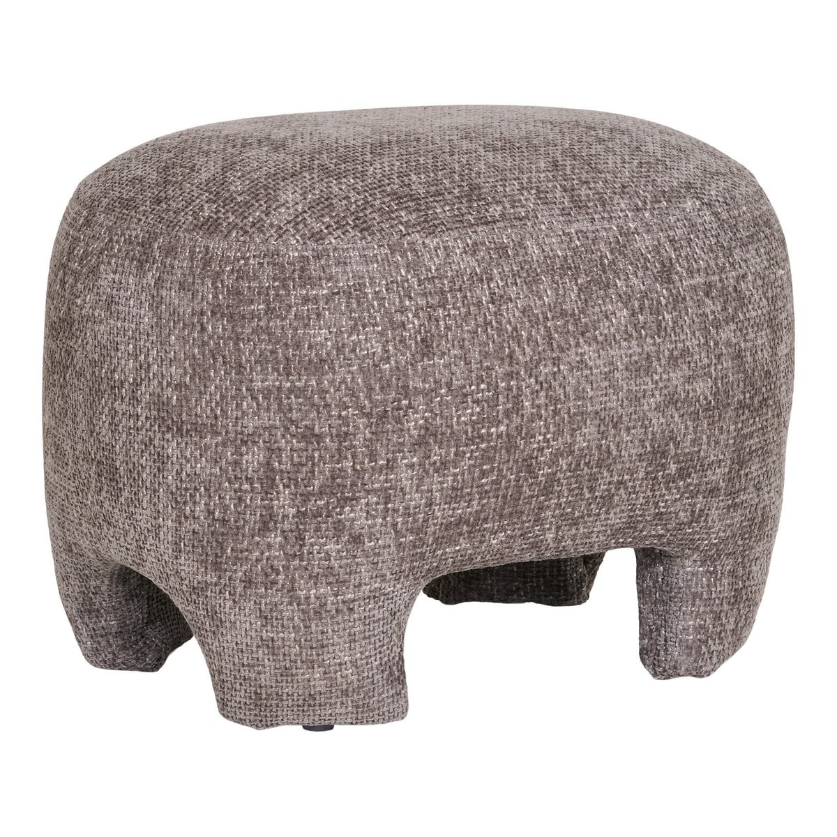Pouf Nazare beige en polyester avec design moderne