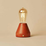 Lampe de table rechargeable marron châtaignier Zavi