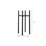 Détail du support pour plantes Ascot Noir, design moderne et chic