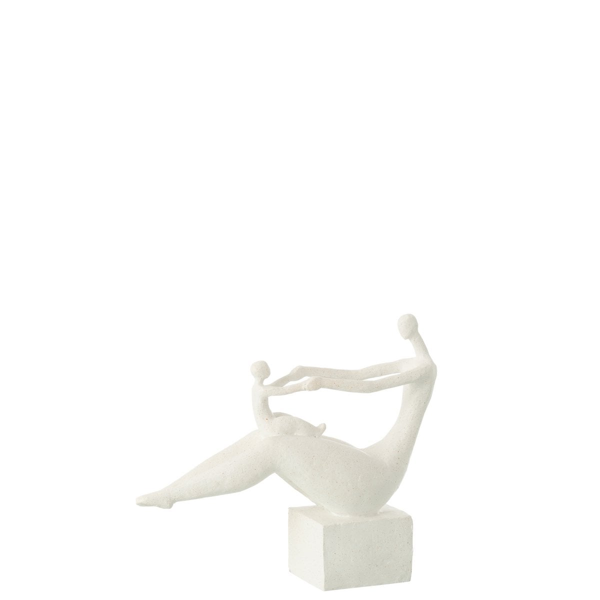 Détail de la sculpture Mère+Enfant J-Line, finition mate.