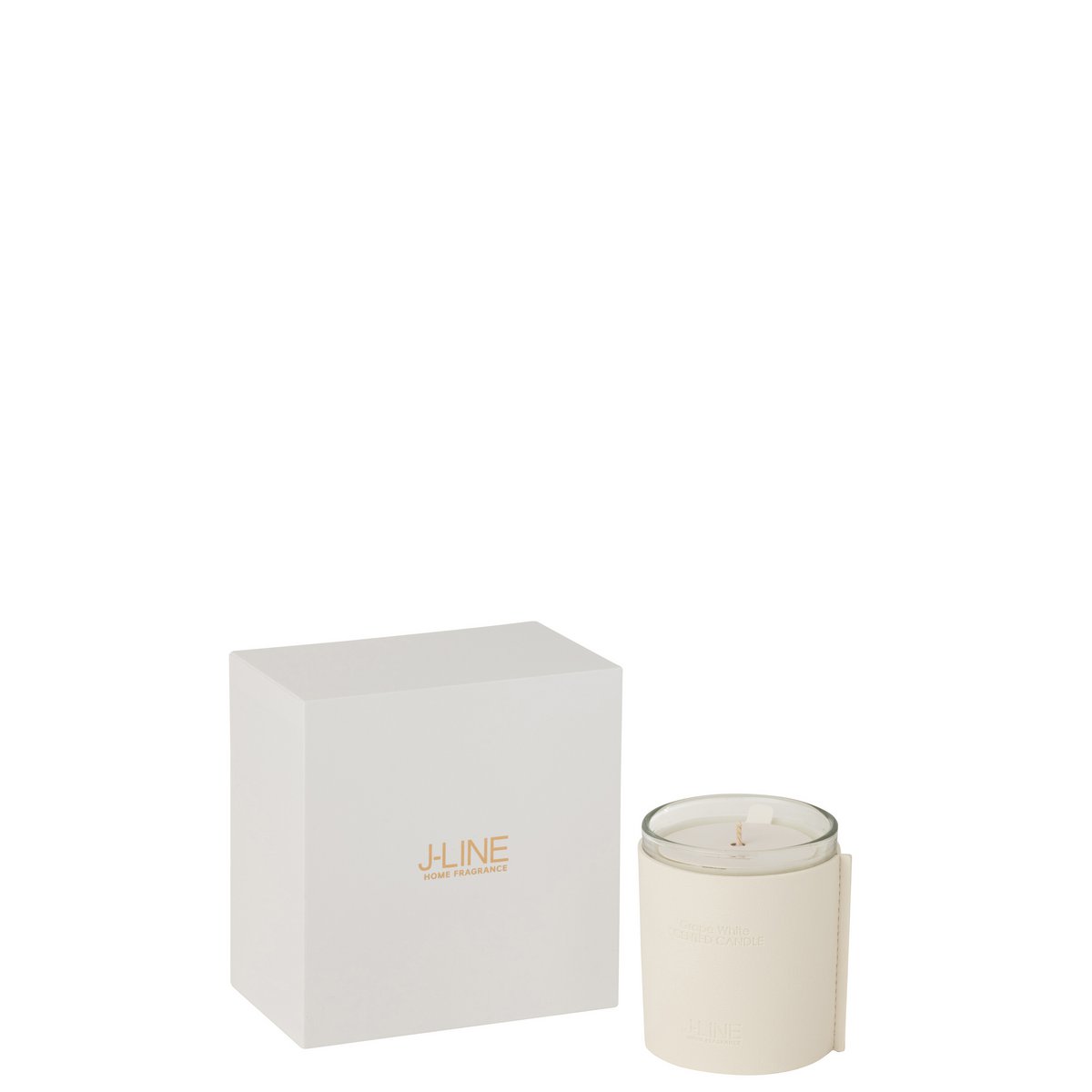 Packaging de la bougie parfumée J-Line, idéal pour offrir