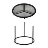 Ensemble de tables basses 2 pièces ø 55 et 45 cm table d'appoint en métal argenté tables rondes salon Carlton