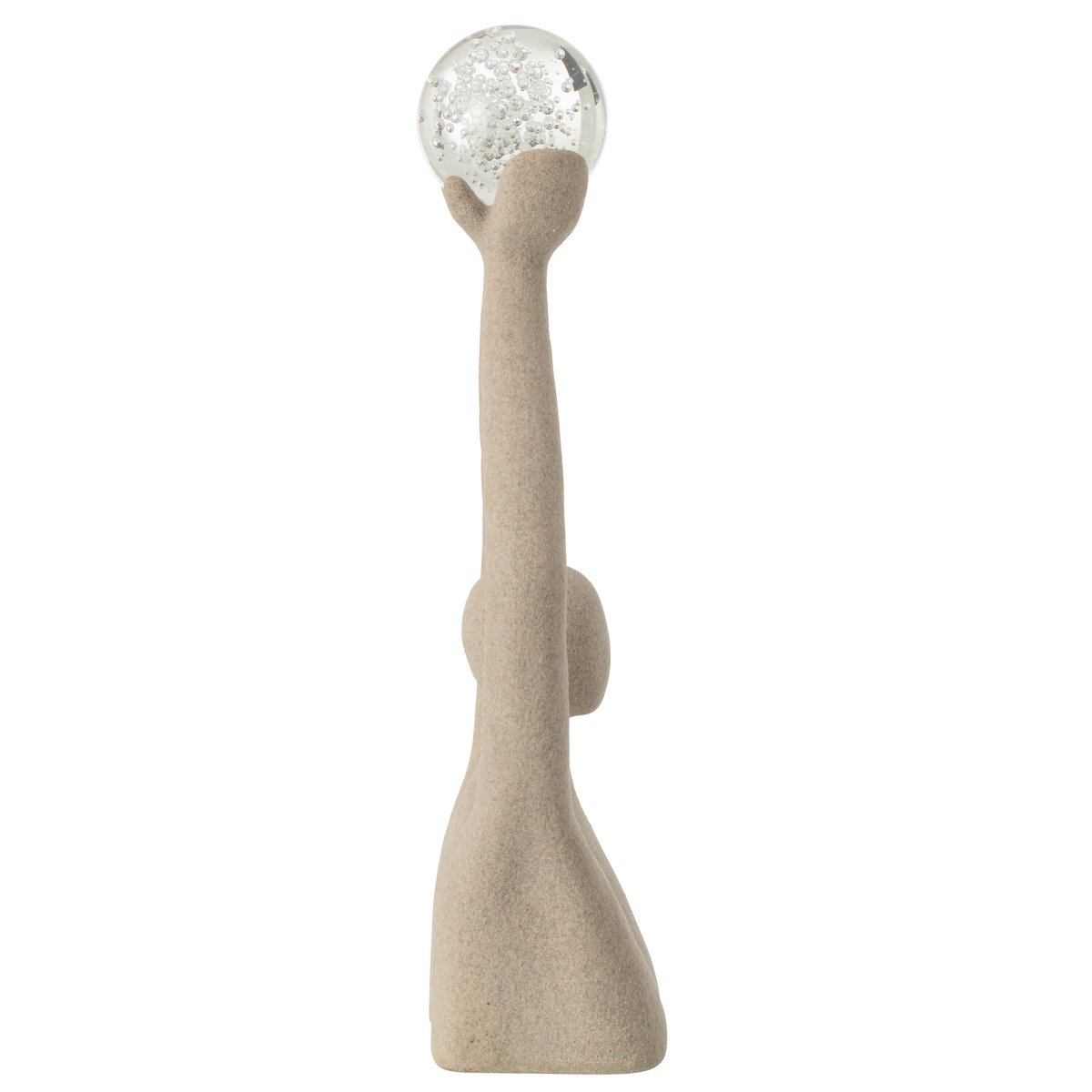 Buste Rotule en résine et cristal beige - vue avant