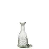 Bouteille J-Line en verre transparent, style moderne et épuré.