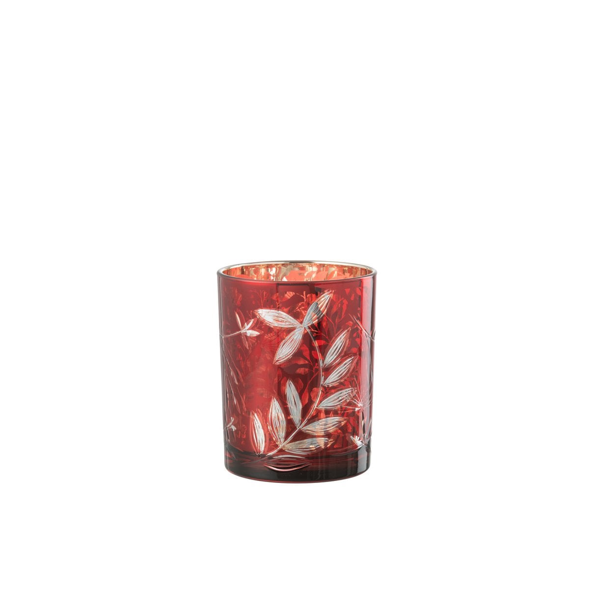Détail de la lanterne J-Line en verre avec reflets dorés