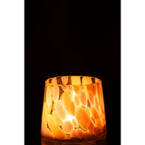 Détail du bougeoir J-Line Winlight, verre multicolore