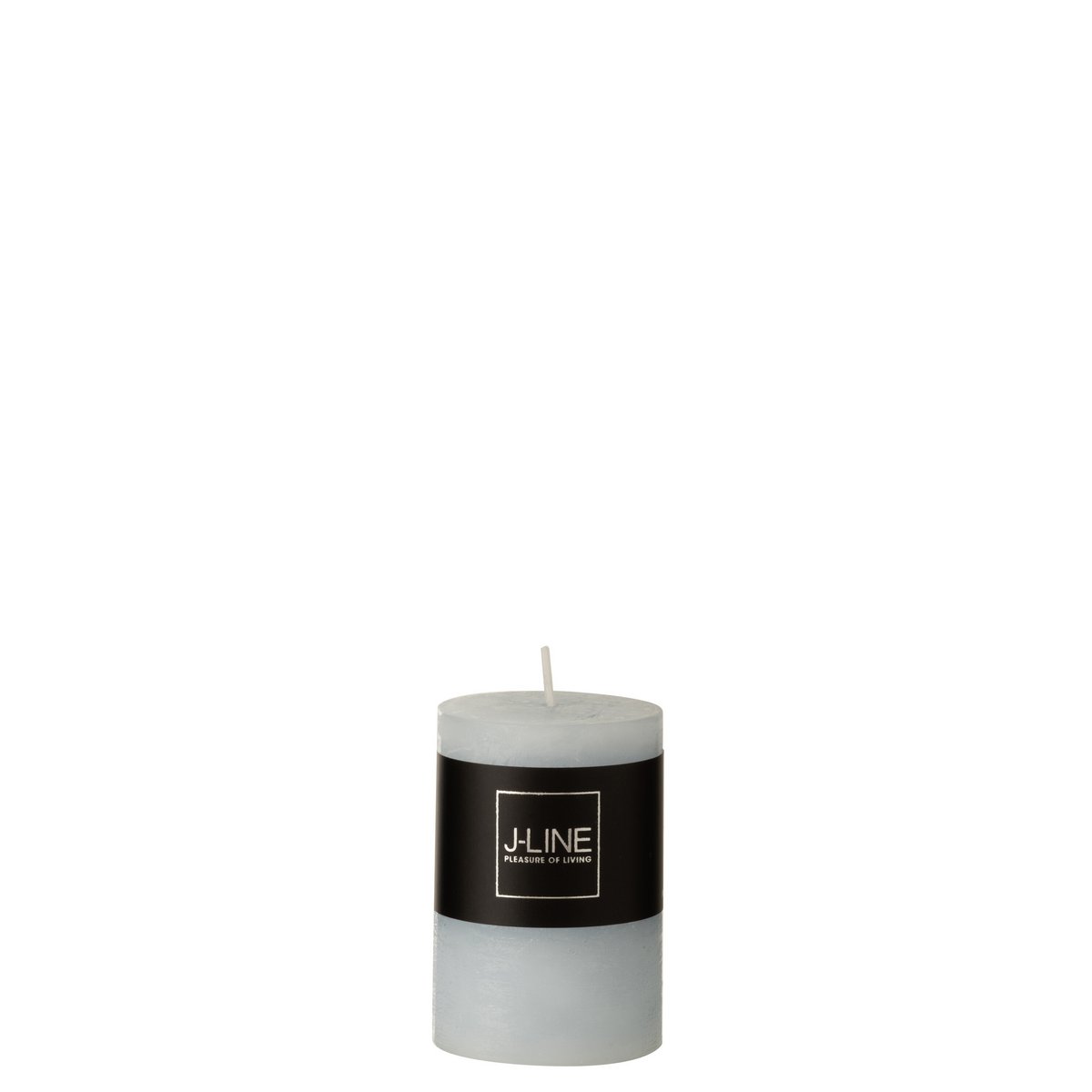 Bougie cylindrique J-Line bleu clair, petite taille, vue de face