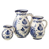 Détail du jug Grenade J-Line, céramique artisanale avec un large oreille