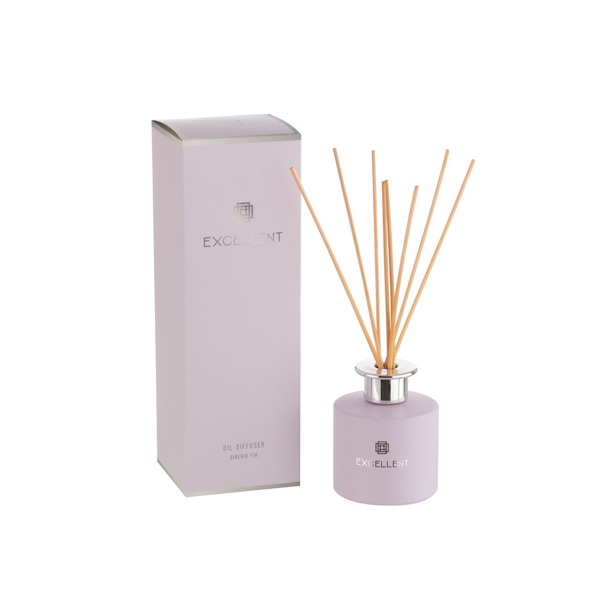 Bâtonnets parfumés J-Line en verre violet avec bouchon élégant