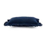 La Housse de Coussin Azure Fringe - Bleu Indien - 30x50