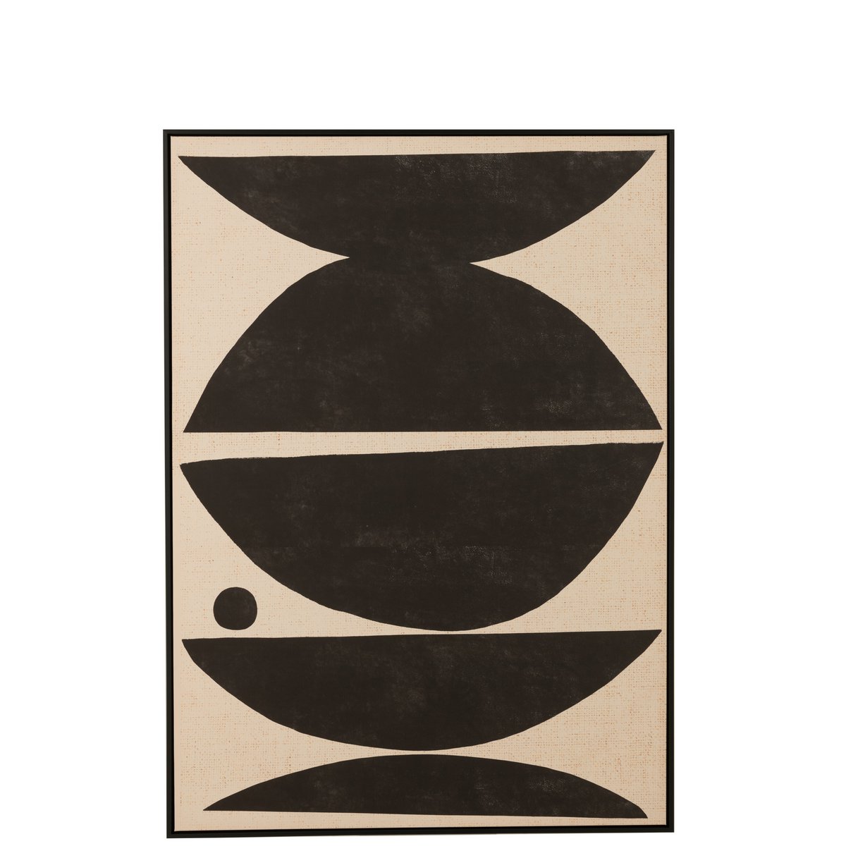 Cadre J-Line Ethnique en Bois et Toile Marron/Noir - Ambiance intérieure