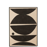Cadre J-Line Ethnique en Bois et Toile Marron/Noir - Ambiance intérieure