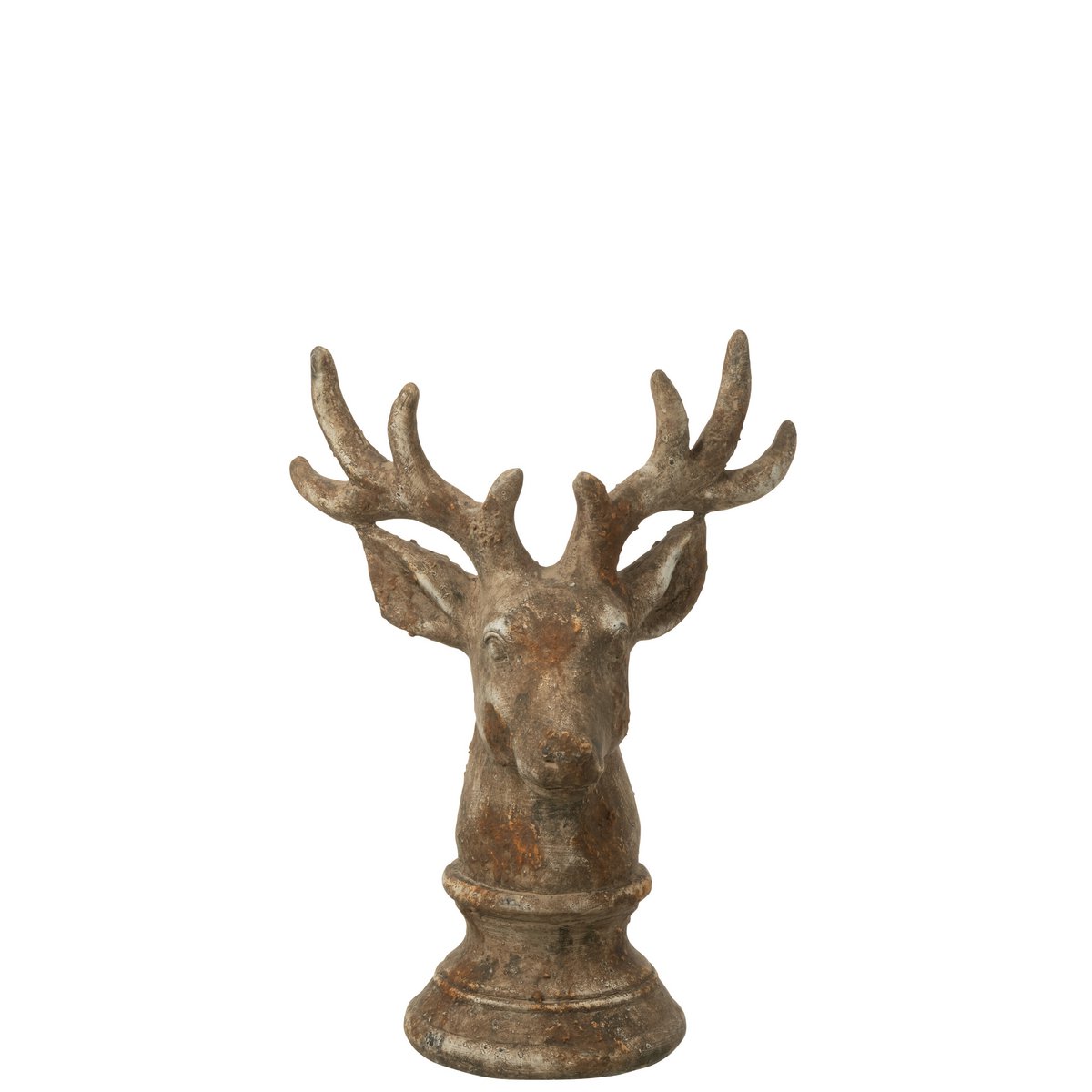 Figurine cerf J-Line en polyrésine taupe, vue latérale