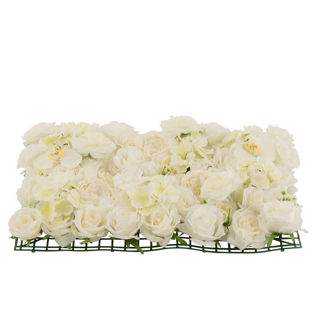Panneau Flower Mix Blanc de J-Line, vue latérale illustrant la texture et la profondeur.