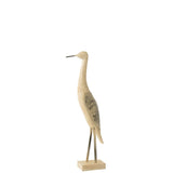 Détail de l'oiseau décoratif J-Line, mélange de bois et métal