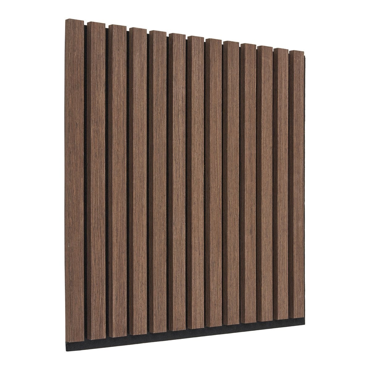 Panneau acoustique en bois de noyer, détail du placage