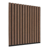 Panneau acoustique en bois de noyer, détail du placage