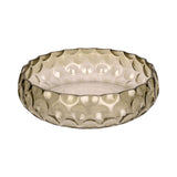 Bol Moucheté Grand en verre marron chocolat sur table