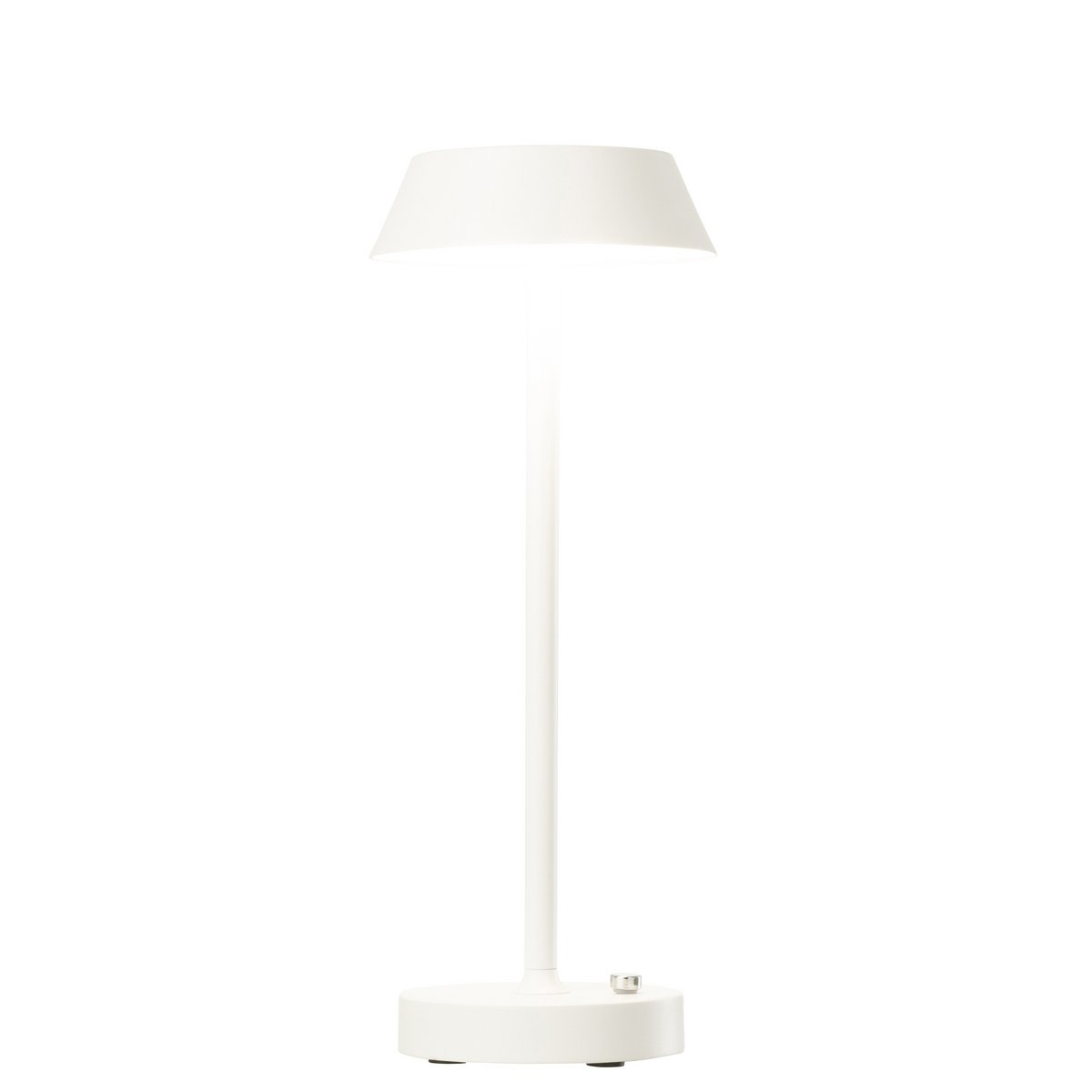 Lampe de table J-Line Noé en métal blanc vue de face