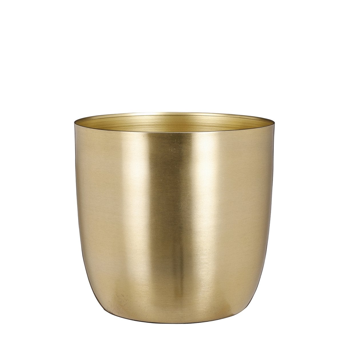 Pot de fleurs Alano Gold en fer doré avec finition épurée
