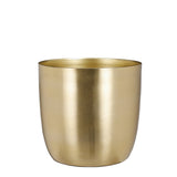 Pot de fleurs Alano Gold en fer doré avec finition épurée