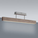 Plafond LED "droit", 97,5 cm de long, en métal, bois, acrylique et bois de cendre, pour les salons et le bureau