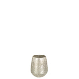 Bougeoir J-Line Glitter en verre doré, détails artisanaux