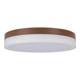 LED PLADIER LED "LOLA" Ø de 50 cm, 9 cm de haut, métal et plastique en brun et blanc, LED intégré, 1900 lm, dimmable, fonction CCT 3000-6500 K, fonction de lumière nocturne
