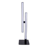 Lampe à table à LED "Onda", lampe de table en métal et en plastique en noir, avec des LED fermement construites, éclairage pour le salon, le bureau ou le chevet Tableau 44 cm de haut