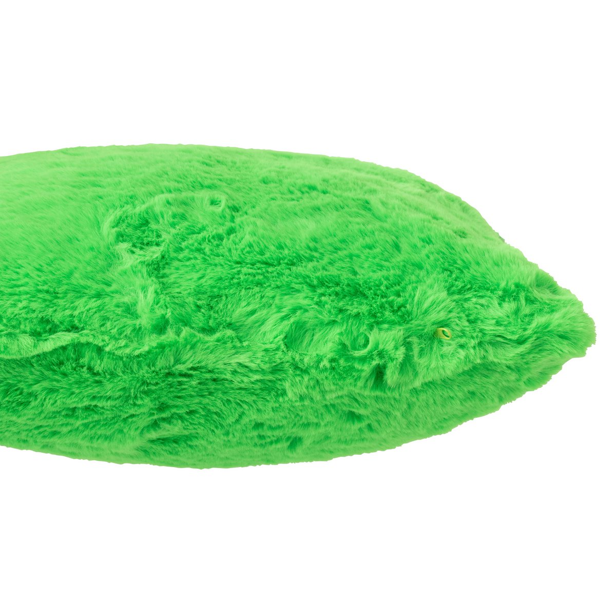 Détail du coussin J-Line en polyester fluo vert, confort et style