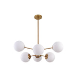 Lampe suspendue Gina Or Blanc 6 Lumières