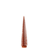 Sapin de Noël décoratif J-Line pailleté - plastique - cuivre - moyen