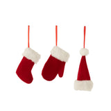 Chapeau de Noël J-Line en rouge et blanc, parfait pour la décoration.