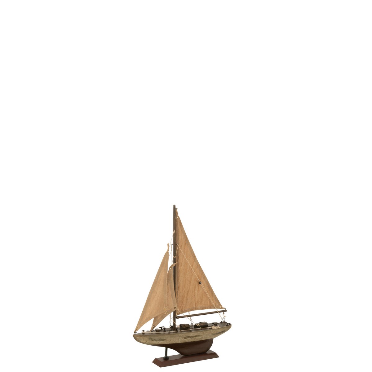 Décoration Saiboat J-Line en bois marron, design élégant et moderne