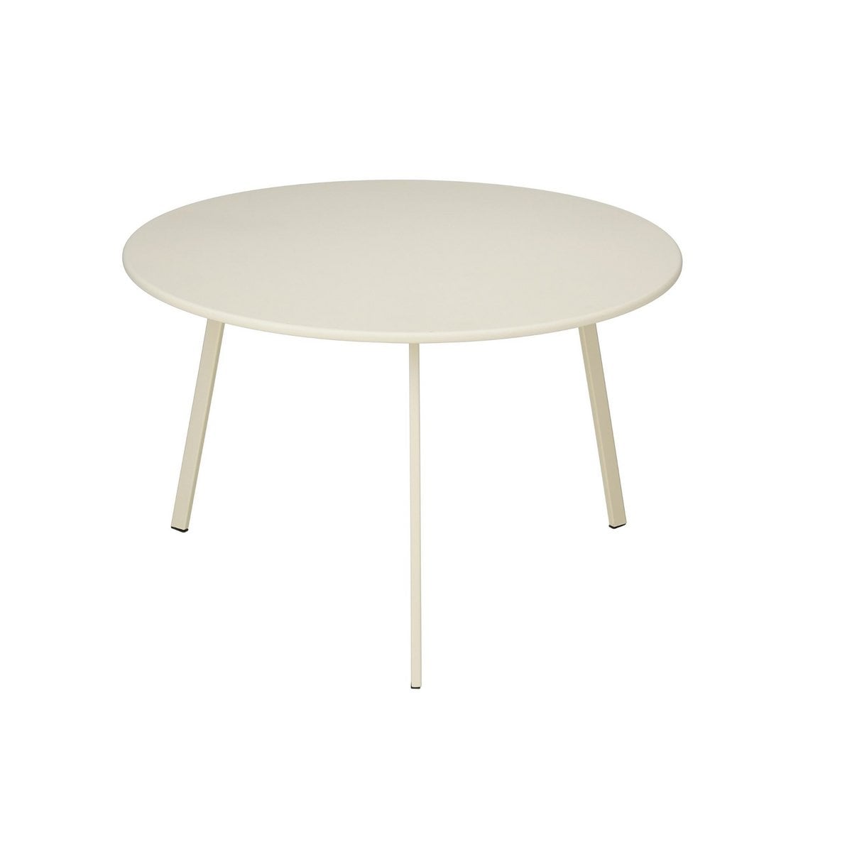 Table d'appoint Seattle Crème sur une terrasse ensoleillée