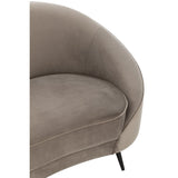 Canapé J-Line Elisabeth - textile - argent