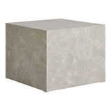 Ensemble de tables basses Prague - Beige, aspect marbre, MDF, papier décoratif, lot de 2